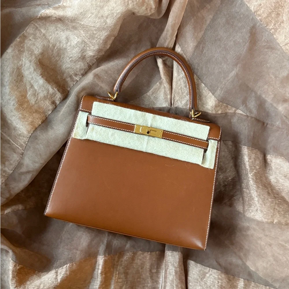 HERMÈS Barénia Fauve Kelly 25 Sellier GHW - Picture 4 of 17